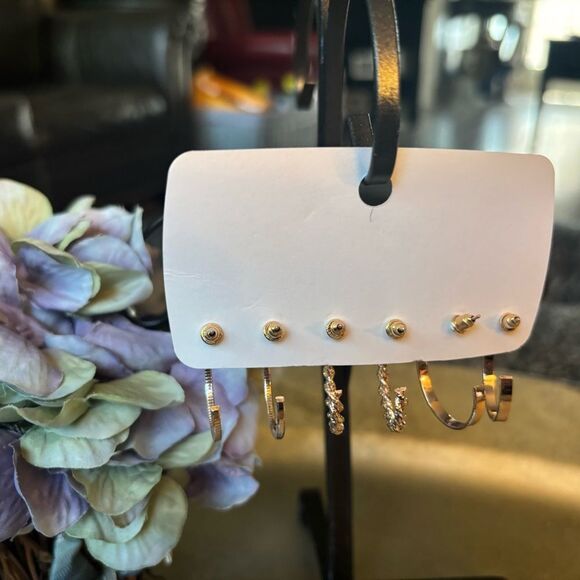 3 New Rose Gold Fashion Jewelry Multipack Earrings Set Women Hypoallergenic - Picture 3 of 4